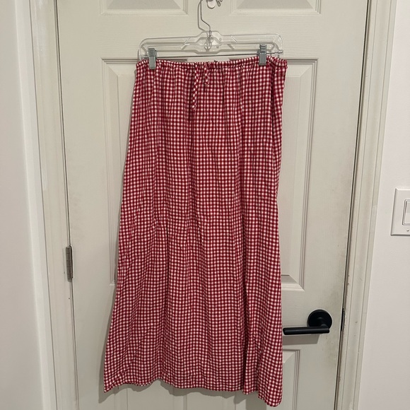 WeWoreWhat Tie Waist Red Checkered Skirt - Picture 3 of 5